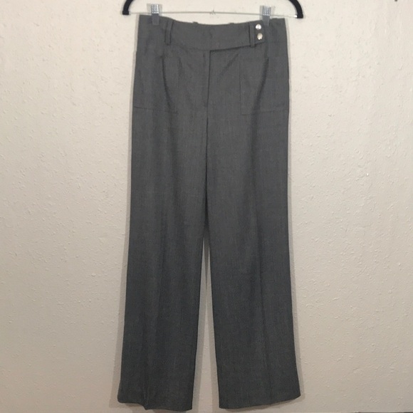 CELINE Gray Stretch Wool Straight Leg Slackssize 36 USA 4